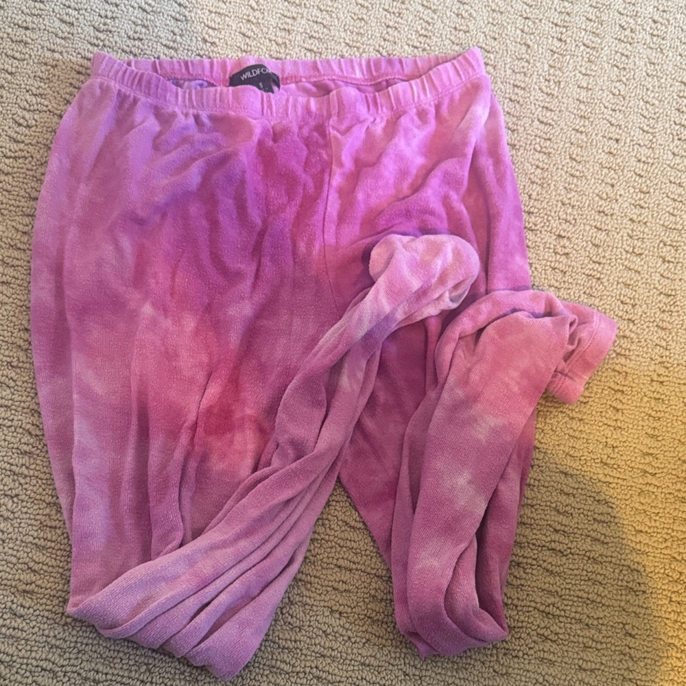 Wildfox Pink Tie-Dye Pants